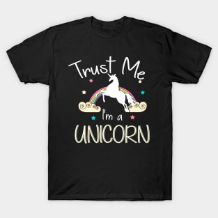 Cute Trust Me I'm A Unicorn Pun Obsessed Kid T-Shirt